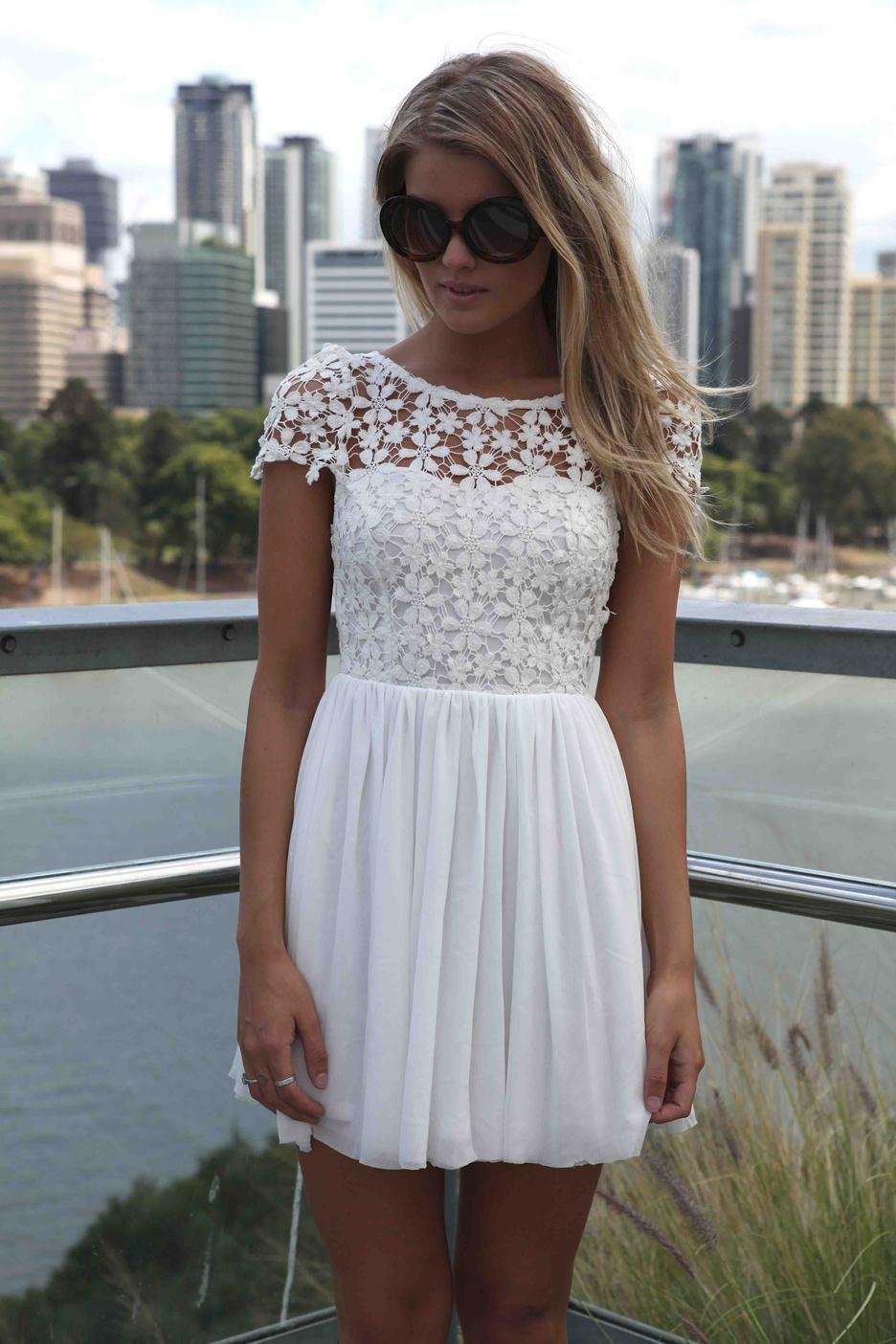 White lace dress summer » Wallpapers and Images
