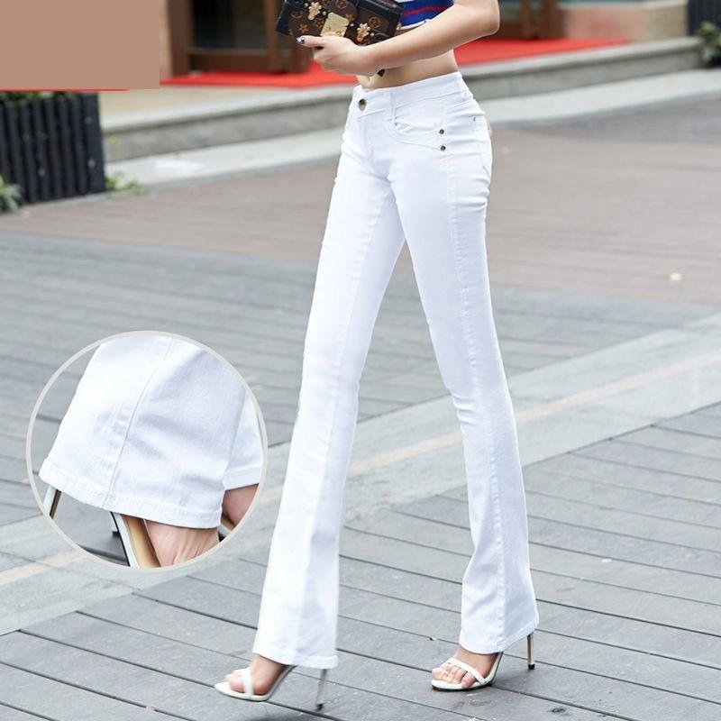 White flared trousers women » Wallpapers and Images